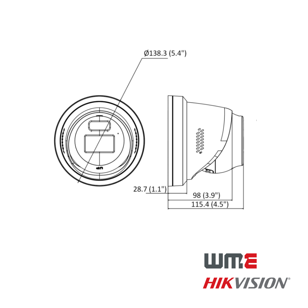 HikVision: DS-2CD2387G2H-LISU/SL(2.8MM)(eF)/BLACK, 8MP Smart Hybrid Light Camera, IP67, H.265+, Two-way Audio, 512GB