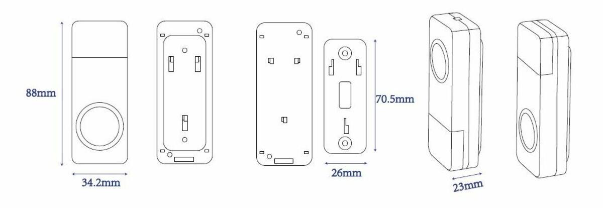 Knightsbridge: DC015, Wireless Dual Receiver Door Chime System, Mains Powered, 58 Ringtones, Volume Control, 110dB