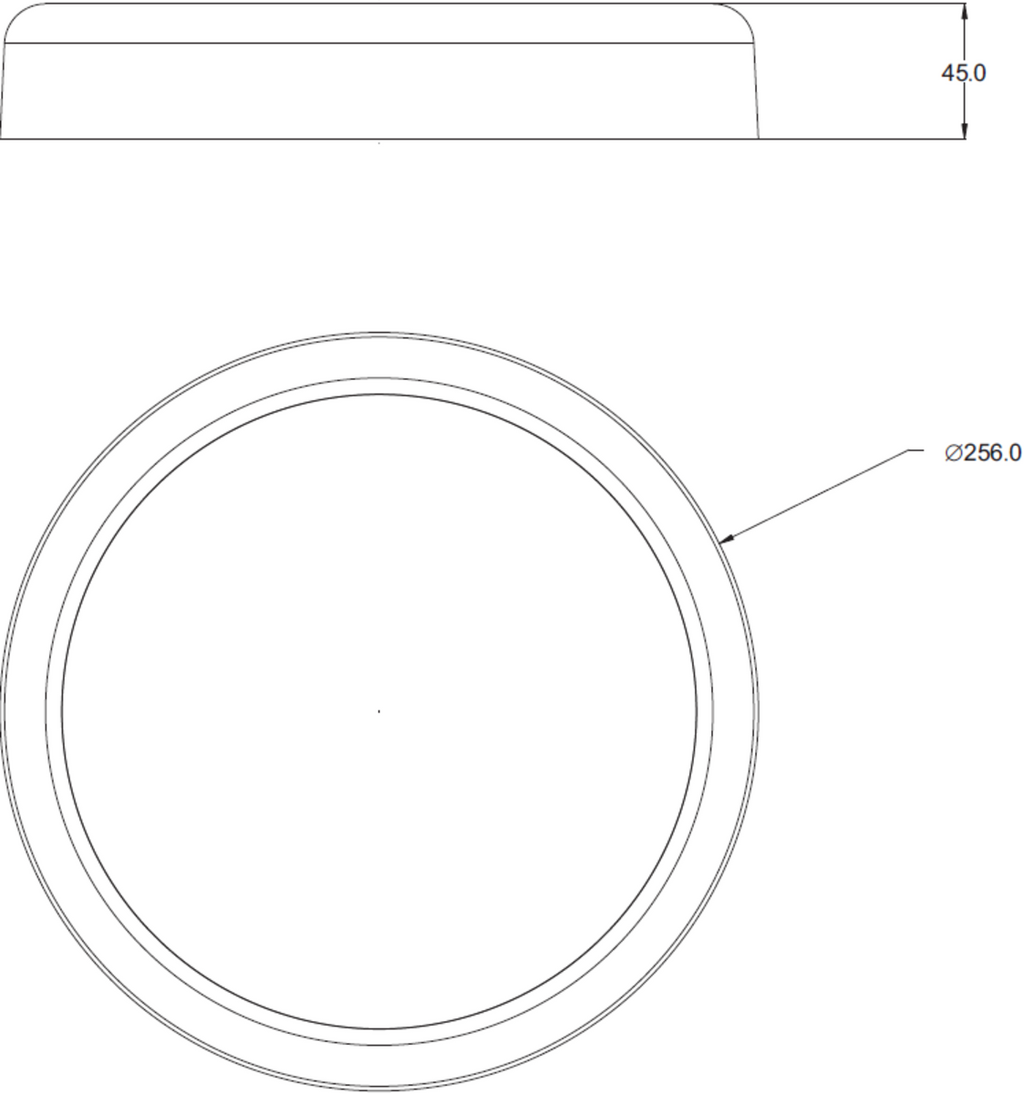 Knightsbridge: BT9B, Bezel Accessory, Black, Polycarbonate, 256mm Diameter, Durable Finish