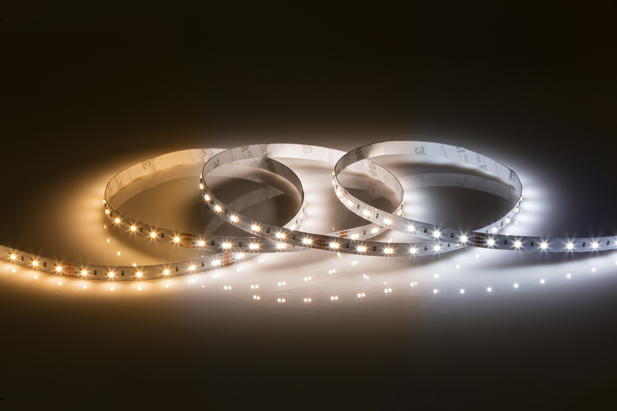 Knightsbridge: LFC24CCT, 24V LED Flex Lighting, CCT Adjustable 2700K-6000K, 30M Reel, IP20, 94.4 lm/W