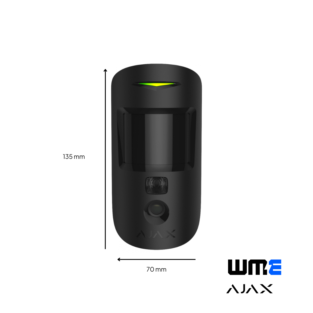 AJAX: MOTIONCAM, Wireless Photo Detector, 1700m Range, 640x480 Camera, 4 Year Battery Life