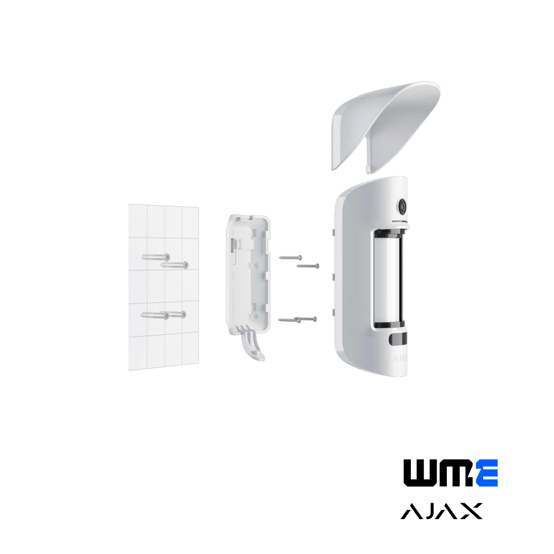 Ajax: MOTIONCAM OUTDOOR(WHITE), Wireless Outdoor Motion Detector with Photo Camera, Verified Alarms