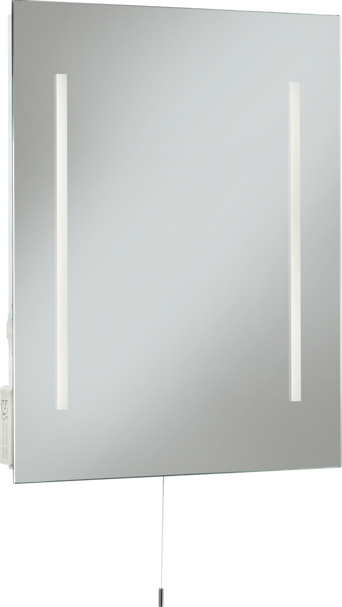Knightsbridge: MLRCTM2, 230V LED Bathroom Mirror, IP44, 10W, Cool White, Pressed Steel, 500x390mm