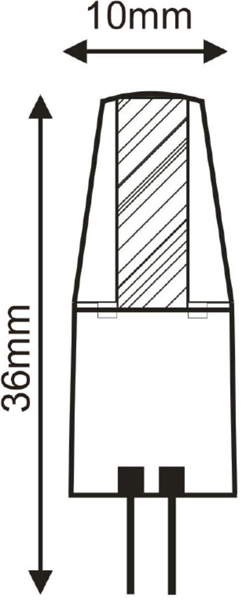 Knightsbridge: G4COB2, G4 LED 1.5W COB AC/DC Lamp, 4000K Cool White, 195lm Output, Non-Dimmable, 12V, IP20