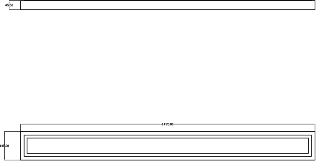 Knightsbridge: SUR5SLEM, 40W LED Slim Line Emergency Luminaire, IP20, 3 Hours, Surface & Suspended Mounting