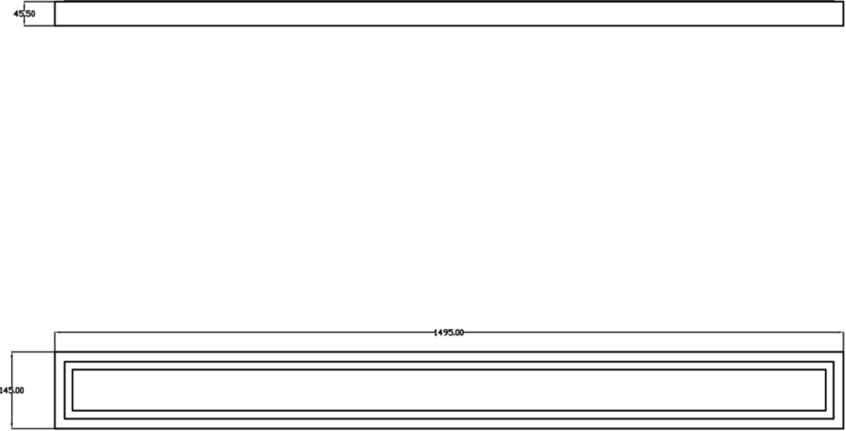 Knightsbridge: SUR5SLEM, 40W LED Slim Line Emergency Luminaire, IP20, 3 Hours, Surface & Suspended Mounting