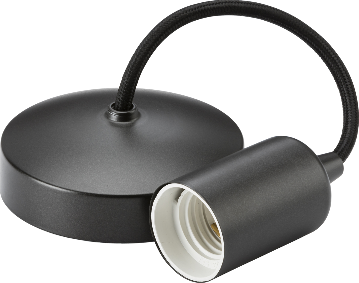 Knightsbridge: 8270SB, 6" E27 Contemporary Pendant Light, Smoked Bronze, Pre-wired, 80W, 230V