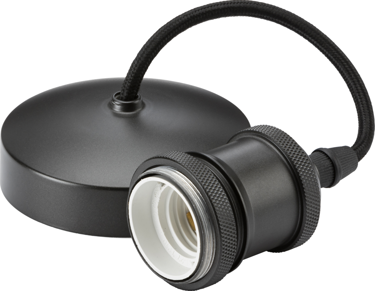 Knightsbridge: 8271SB, Vintage Pendant Set, 6" E27, Smoked Bronze, Pre-wired, 80W, IP20