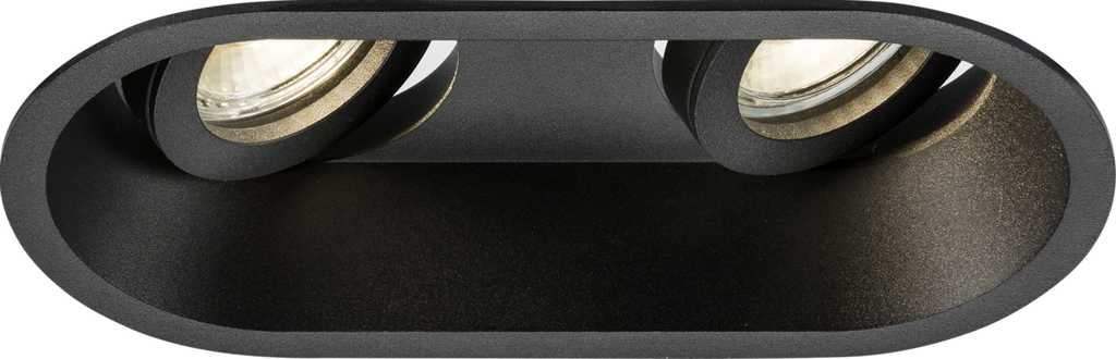 Knightsbridge: DIC2TRB, Dipa Twin Tilt Round Anti-Glare Downlight, 2x10W Max, IP20, Die-Cast Aluminium, Black