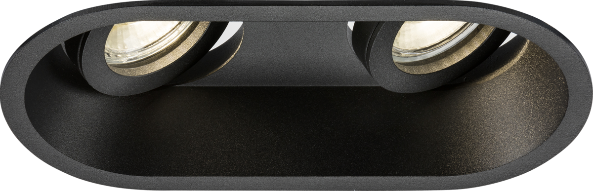 Knightsbridge: DIC2TRB, Dipa Twin Tilt Round Anti-Glare Downlight, 2x10W Max, IP20, Die-Cast Aluminium, Black