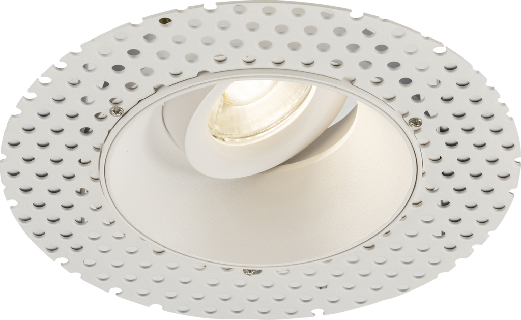 Knightsbridge: OAA1TRW, Odan Single Tilt Round Trimless Downlight, 10W, Adjustable GU10, IP20, White