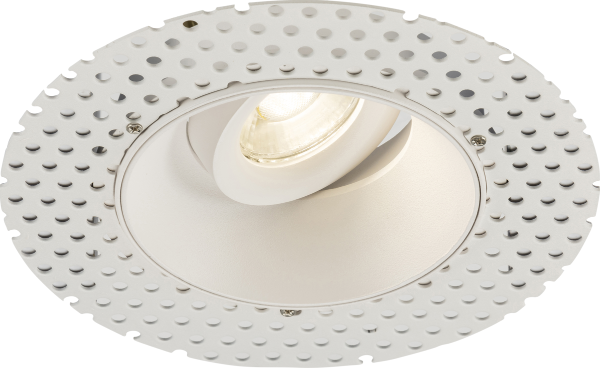 Knightsbridge: OAA1TRW, Odan Single Tilt Round Trimless Downlight, 10W, Adjustable GU10, IP20, White