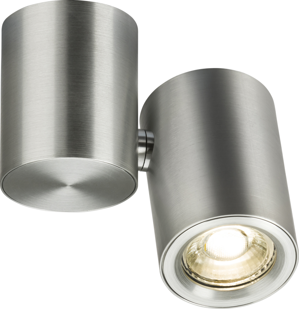 Knightsbridge: DEA1TRBC, Dee Adjustable Round Spotlight, 10W Max, Brushed Chrome Finish, IP20, 230V, Surface Mounted