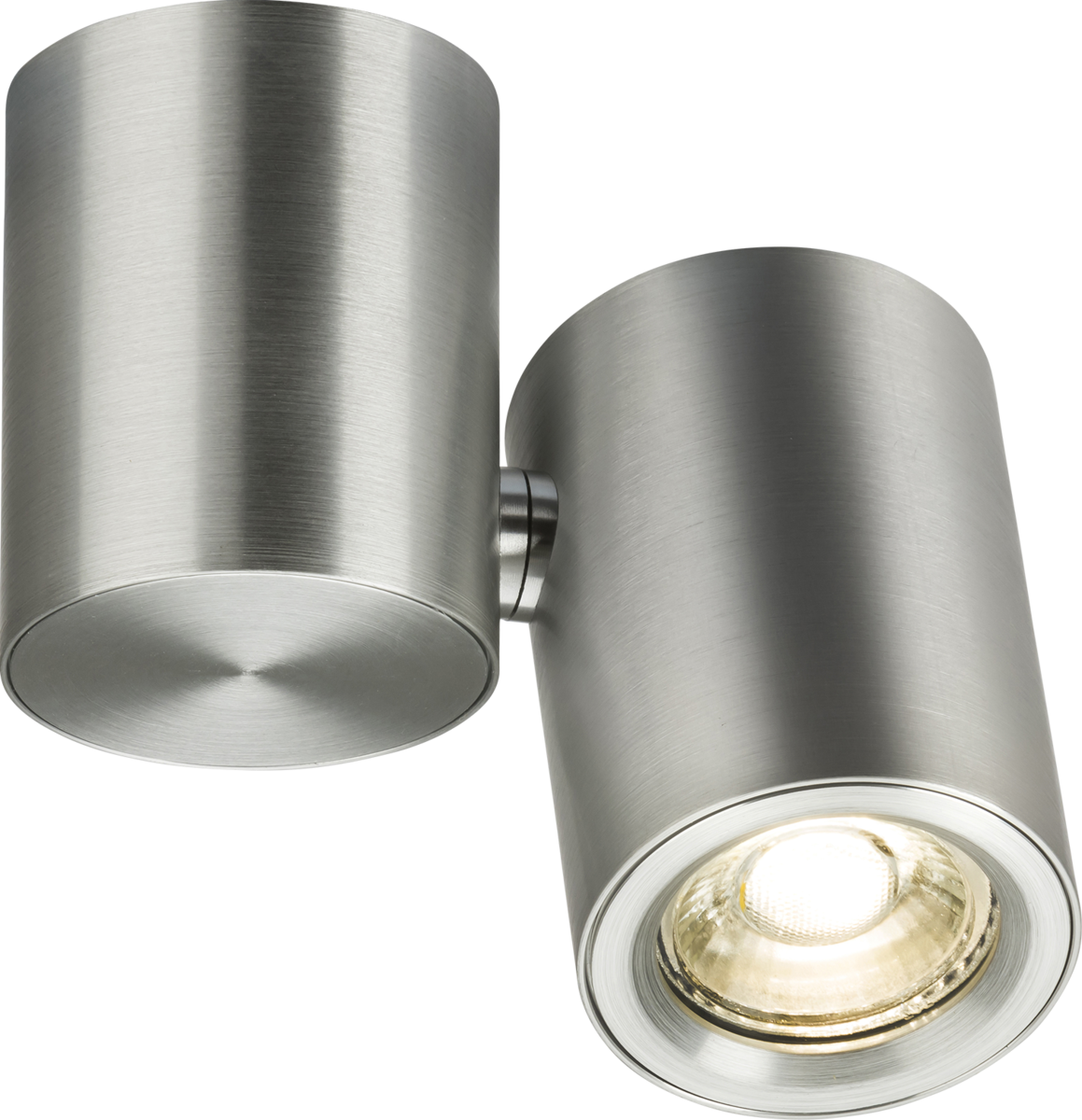 Knightsbridge: DEA1TRBC, Dee Adjustable Round Spotlight, 10W Max, Brushed Chrome Finish, IP20, 230V, Surface Mounted