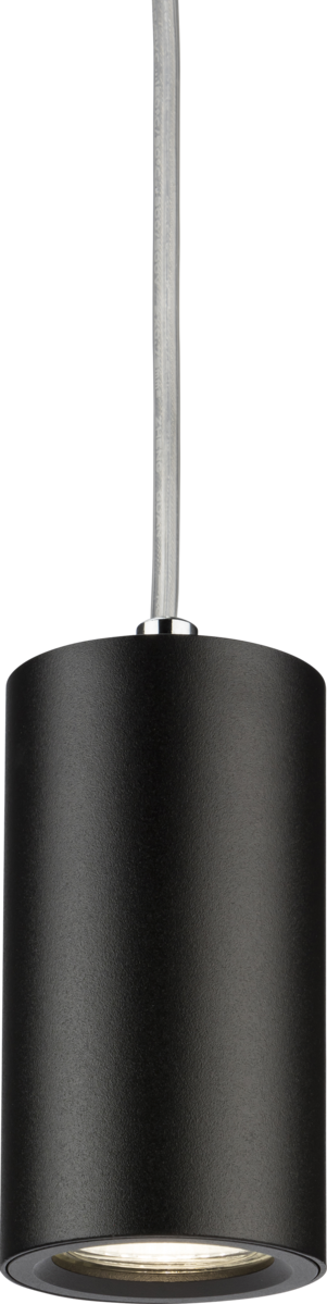 Knightsbridge: DAA1FRB, Black Pendant Light, Aluminium, 1.25m Cable, GU10, IP20, 230V