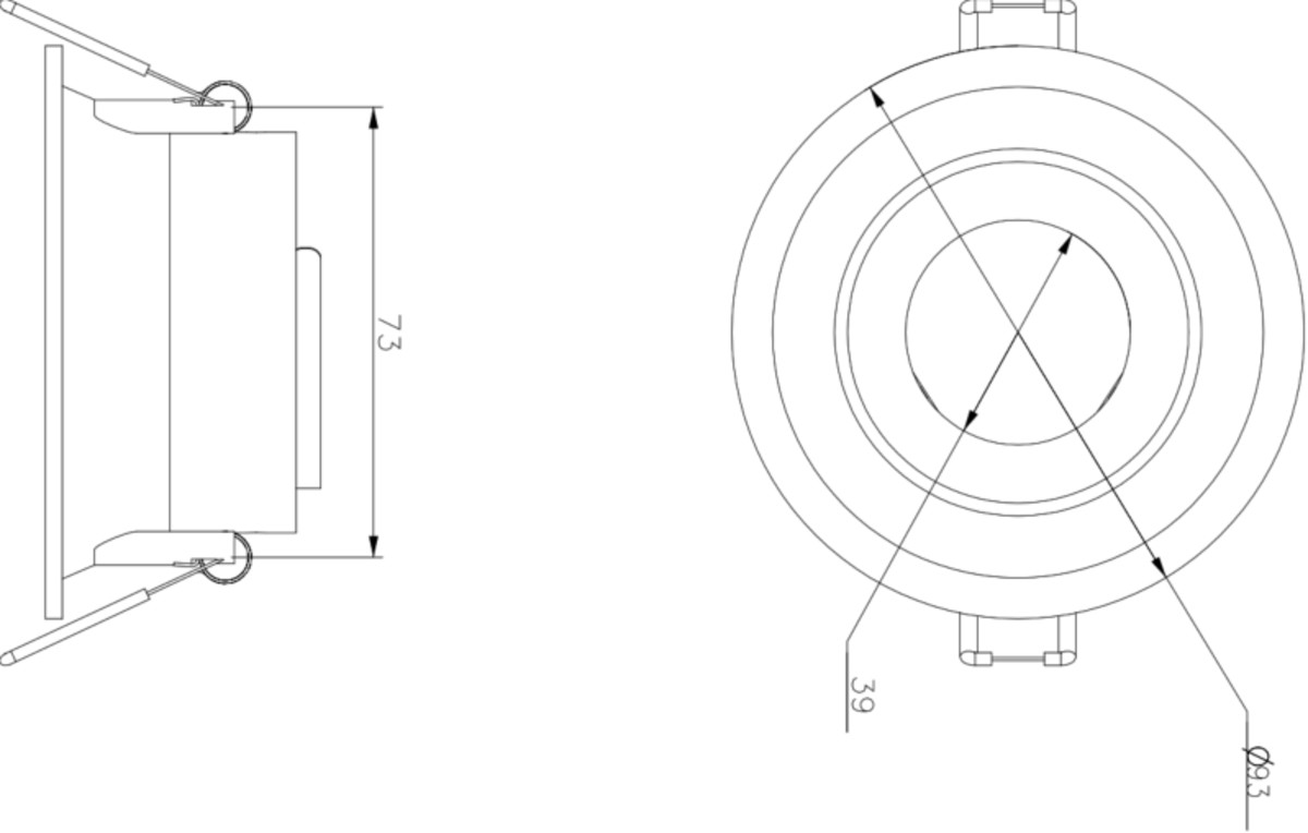Knightsbridge: DIB1TRW, Single Tilt Round Anti-Glare Downlight, 10W Max, GU10 Compatible, IP20, White Finish