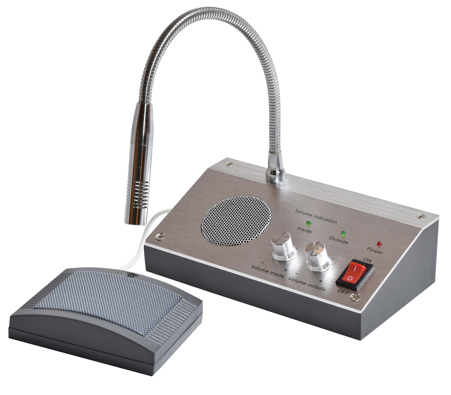 Adastra: 952.828UK, 2-way Counter Top Intercom, Desktop Speaker with Gooseneck Microphone