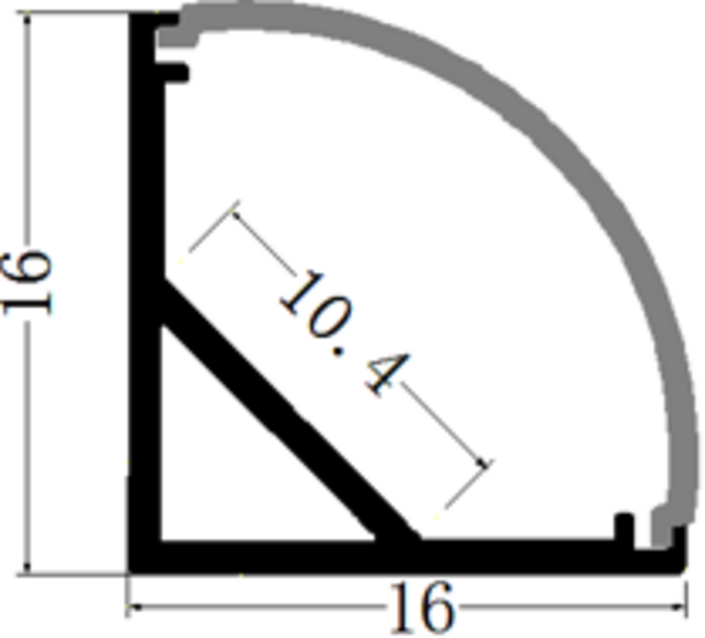 Knightsbridge: 1MCOR, 1M Surface Mount Aluminium Profile Corner for LED Strip, Angled Diffusion, Matt Silver, IP20