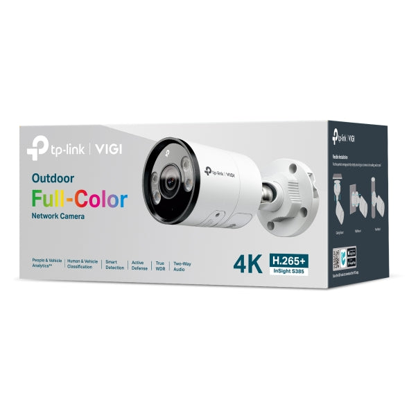 TP-Link VIGI InSight S385 8MP Full-Colour Outdoor Bullet Network Camera – SKU: InSight S385 (2.8mm/4mm)