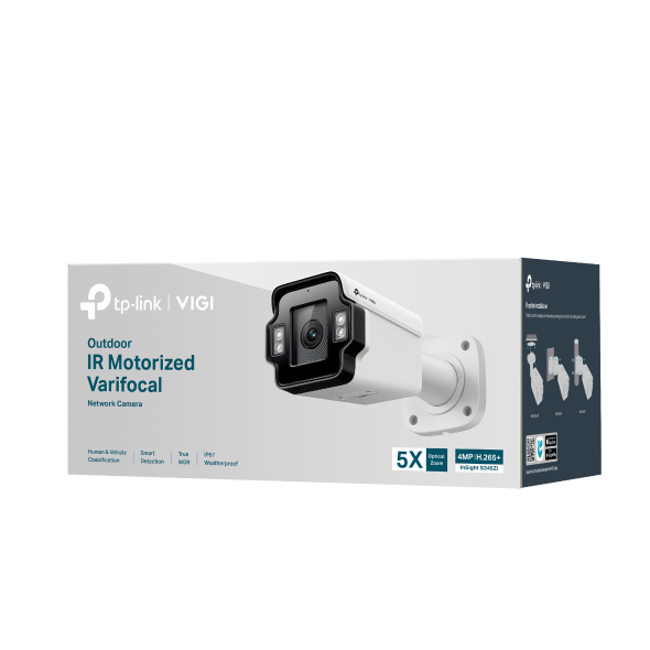 TP-Link VIGI InSight S345ZI 4MP Motorized Varifocal Bullet IP Camera – Outdoor, IR, 5x Zoom, H.265+ | SKU: INSIGHT S345ZI