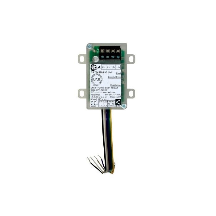 C-TEC: CA734, Mini Input Output Module, Addressable Interface, Relay 1A, 22-40V DC