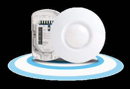 Texecom: GDD-0001, Ceiling Mounted Quad PIR Sensor, 868MHz, 9.3m Detection Range, 360° Coverage, White Finish