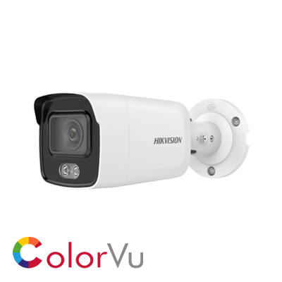 Hikvision: DS-2CD2087G2-LU(2.8mm)(C), 8MP ColourVu Bullet Camera, 2.8mm Fixed Lens, IP67 Weatherproof, Built-in Microphone, AcuSense Technology, 3840x2160 Resolution
