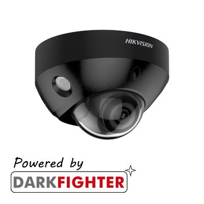 Hikvision: DS-2CD2546G2-IS(2.8mm)/BLACK(C), 4MP Mini Dome Camera, 2.8mm Lens, IR, Built-in Microphone, IP67