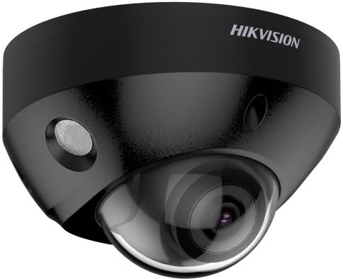 Hikvision: DS-2CD2546G2-IS(2.8mm)/BLACK(C), 4MP Mini Dome Camera, 2.8mm Lens, IR, Built-in Microphone, IP67