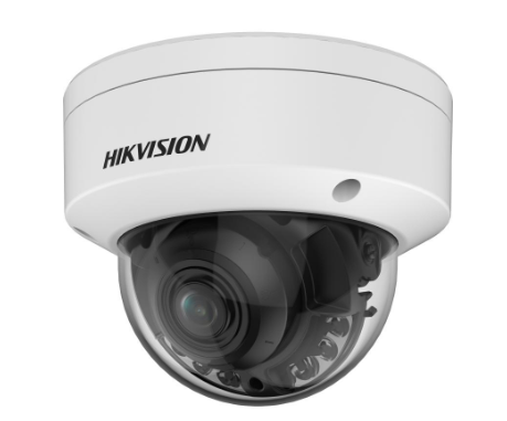 Hikvision: DS-2CD2747G2HT-LIZS(2.8-12mm)(eF), 4 MP Smart Hybrid Light Dome Network Camera, Motorized Varifocal Lens, IP67