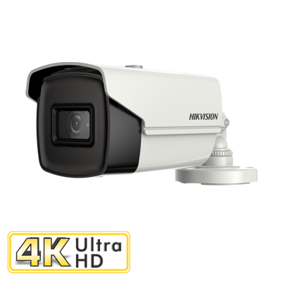 HikVision: DS-2CE16U1T-IT3F(3.6mm), 8MP Bullet Camera, 4K, IP67, True Day/Night, 3.6mm Fixed Lens