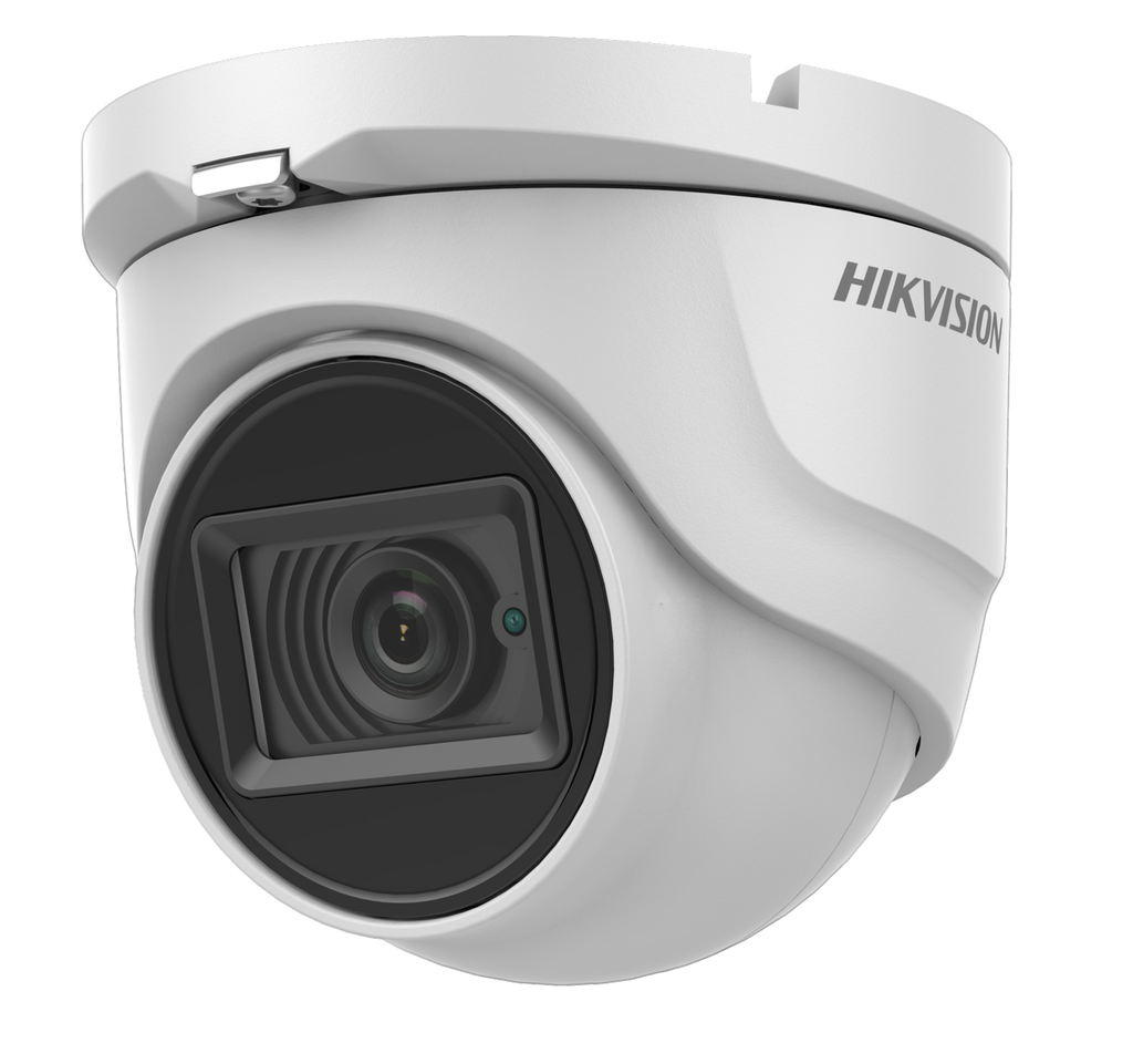 HikVision: DS-2CE76H0T-ITMFS(2.8mm), 5MP Eyeball Camera, IP67, 2.8mm Fixed Lens, White, Turret