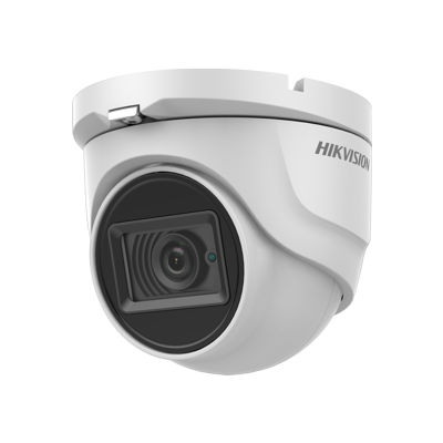 HikVision: DS-2CE76H0T-ITMFS(2.8mm), 5MP Eyeball Camera, IP67, 2.8mm Fixed Lens, White, Turret