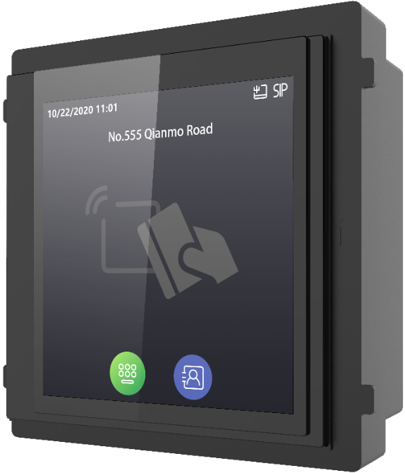 HikVision: DS-KD-TDM, Touch Display Door Module, 4-Inch IPS Screen, IP65, IK8, Pin Code Unlock