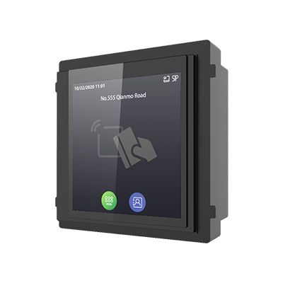 HikVision: DS-KD-TDM, Touch Display Door Module, 4-Inch IPS Screen, IP65, IK8, Pin Code Unlock