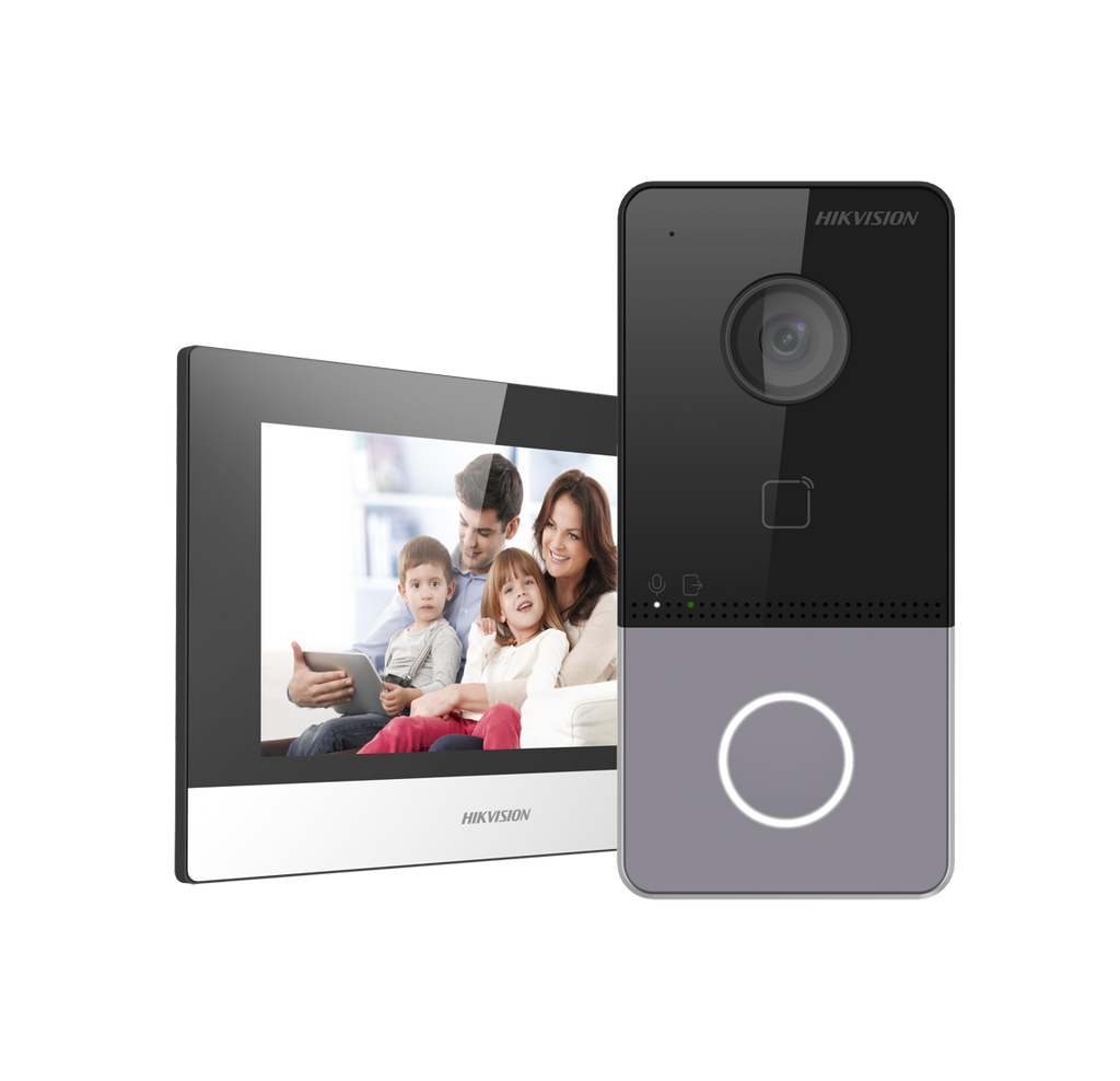 Hikvision: DS-KIS603-P(C), Video Intercom Villa Door Station Kit, 2 MP HD Camera, Remote Configuration, PoE