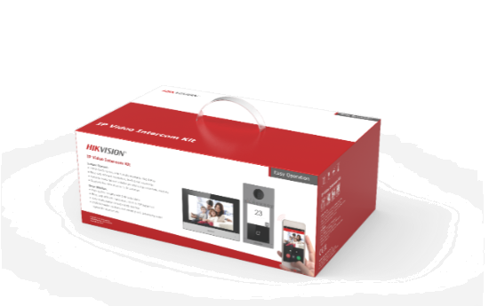 HikVision: DS-KIS604-P(C), Video Intercom Villa Door Station Kit, 2 MP HD Camera, Wi-Fi, Standard PoE, 7 Inch Touch Screen, IK08 Protection