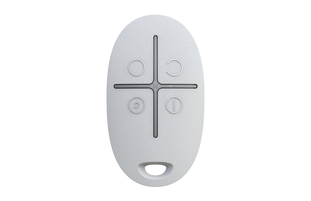 Ajax: SpaceControl(WHITE), Key Fob for Security Modes, Panic Button, White, Up to 1300m
